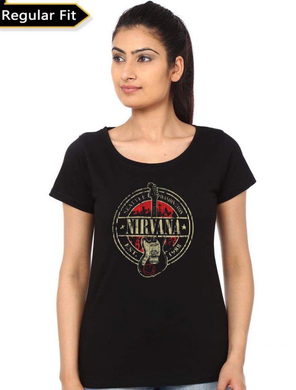 Nirvana Girls Black T-Shirt