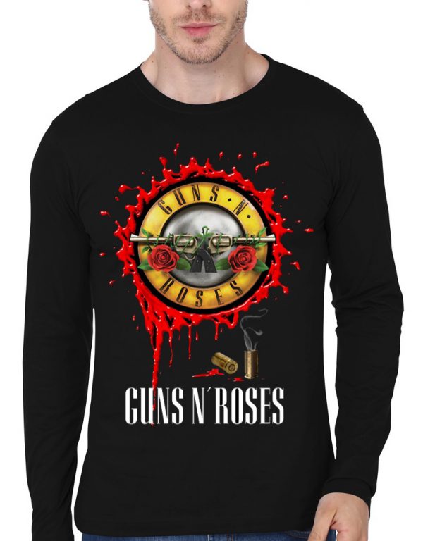 Guns And Roses Full Sleeve Black T-Shirt