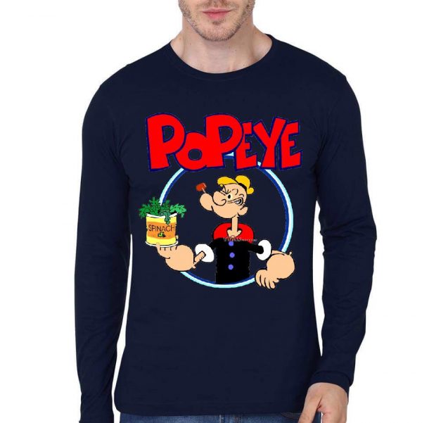 Popeye Navy Blue Full Sleeve T-Shirt