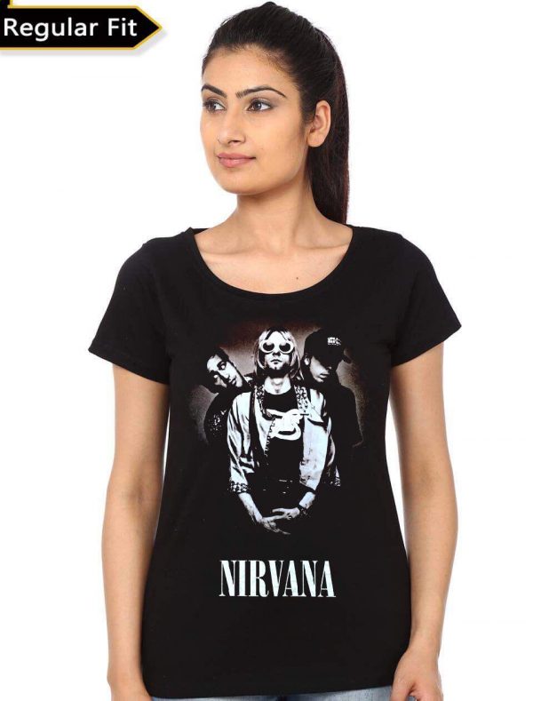 Nirvana Girls Black T-Shirt