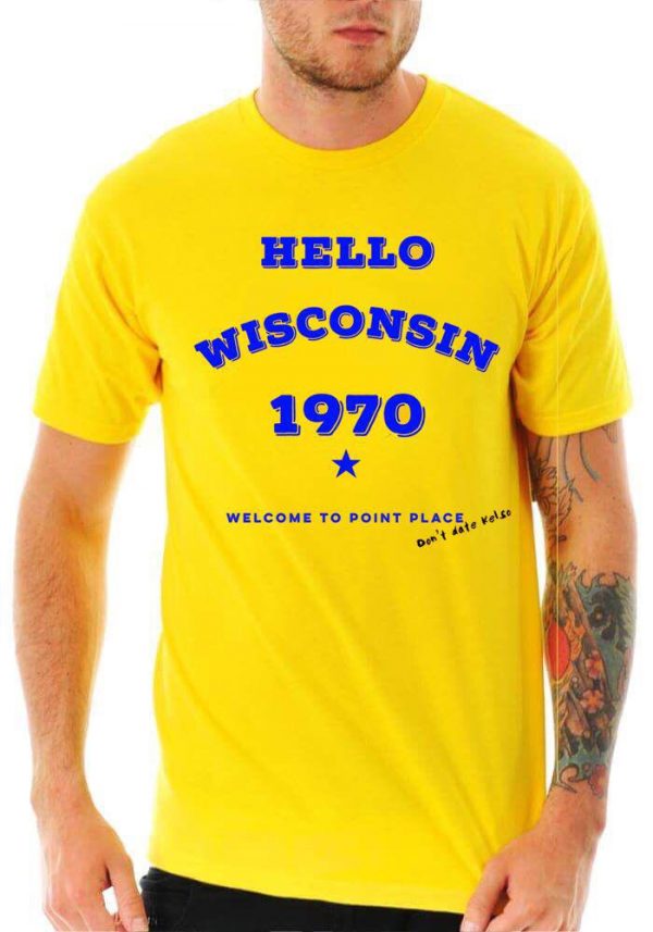 Welcome To Point Place Half Sleeve Yellow T-Shirt