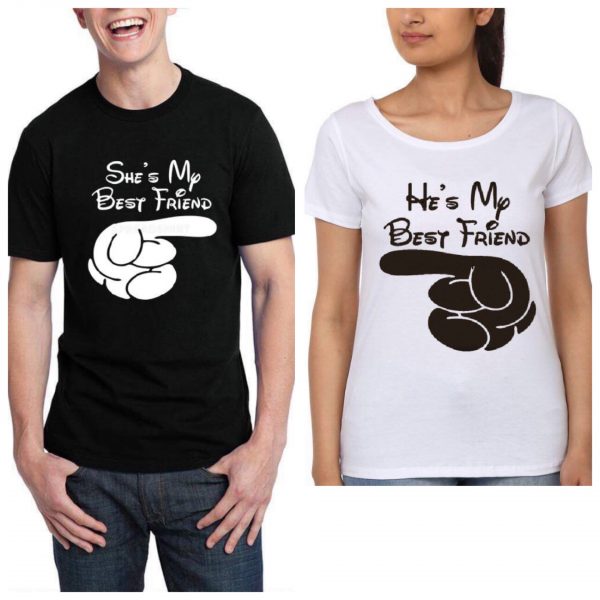 He Is My Best Friend She Is My Best Friend Couple T-Shirt