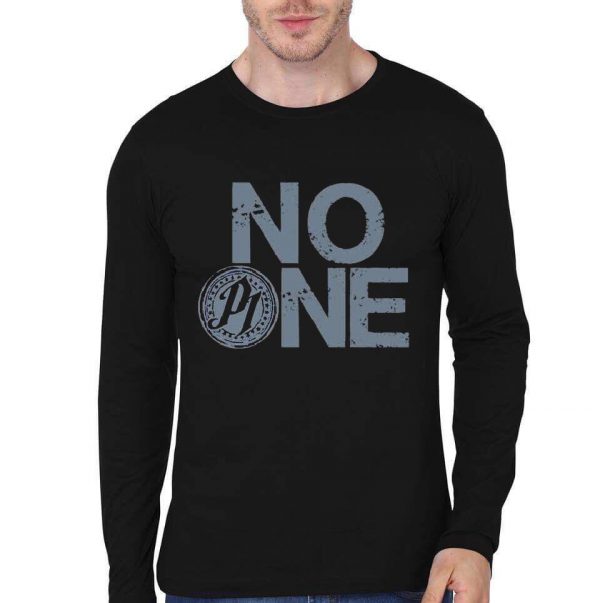 No One No Pine Black Full Sleeve T-Shirt