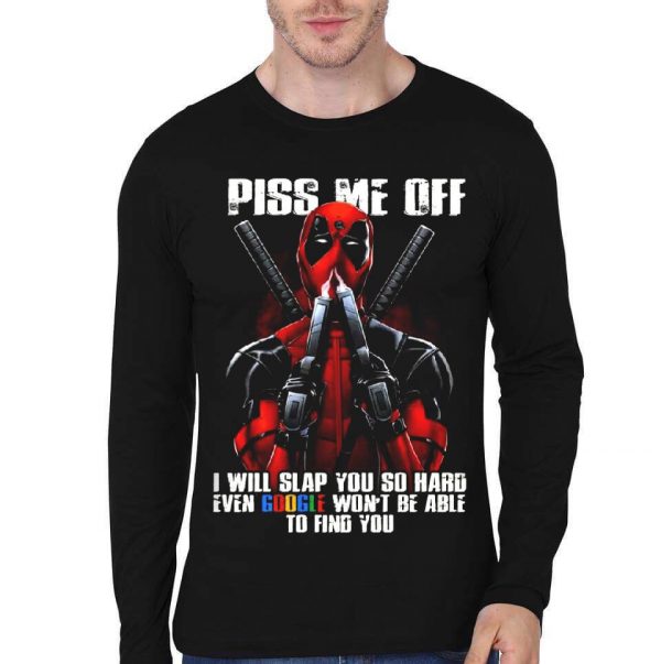 Deadpool Black Full Sleeve T-Shirt