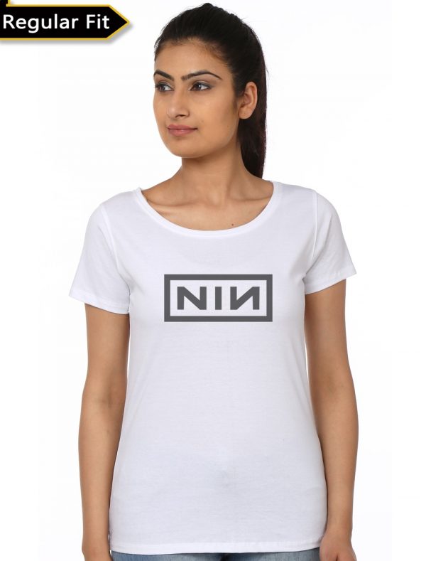 Nine Inch Nails Girls White T-Shirt