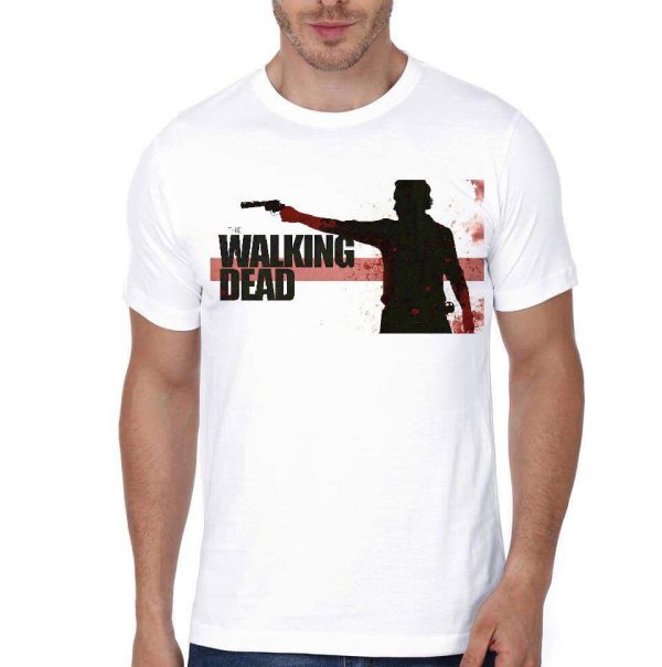 Walking Dead Half Sleeve White T-Shirt