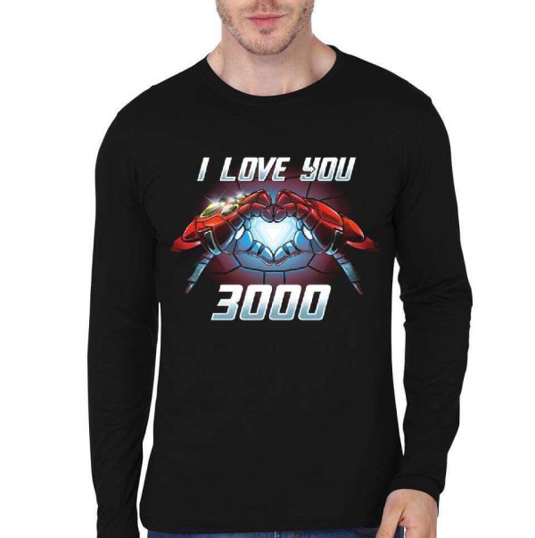 Iron Man Full Sleeve Black T-Shirt