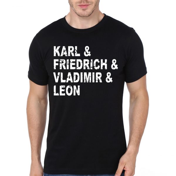 Karl & Friedrich Black Half Sleeve T-Shirt