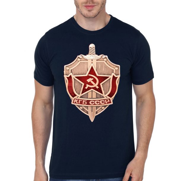 KGB Logo Half Sleeve T-Shirt