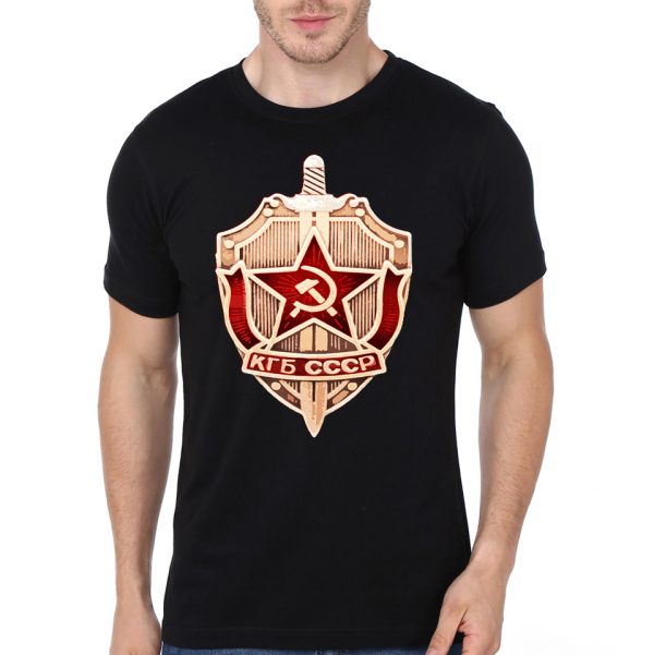 KGB Logo Half Sleeve T-Shirt - Image 3