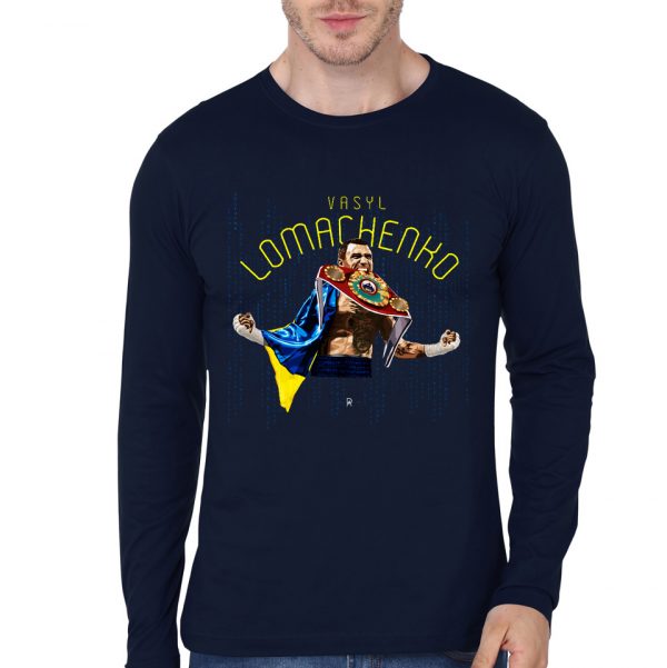 Vasyl Lomachenko Matrix Navy Blue Full Sleeve T-Shirt