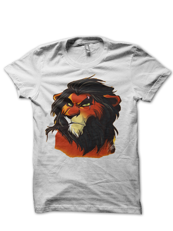 A V Neck t shirt with Lion logo