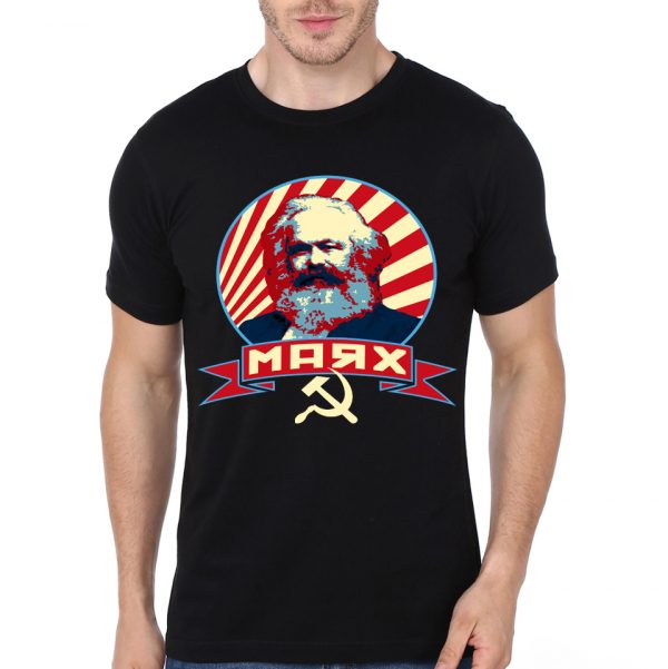 Lenin Communism Propaganda Black Half Sleeve T-Shirt