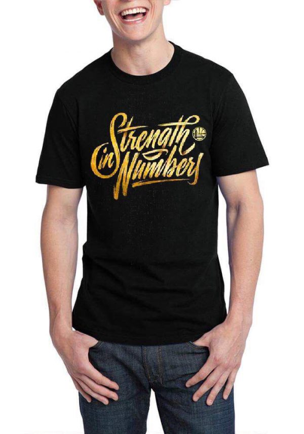 Strength In Numbers Half Sleeve Black T-Shirt