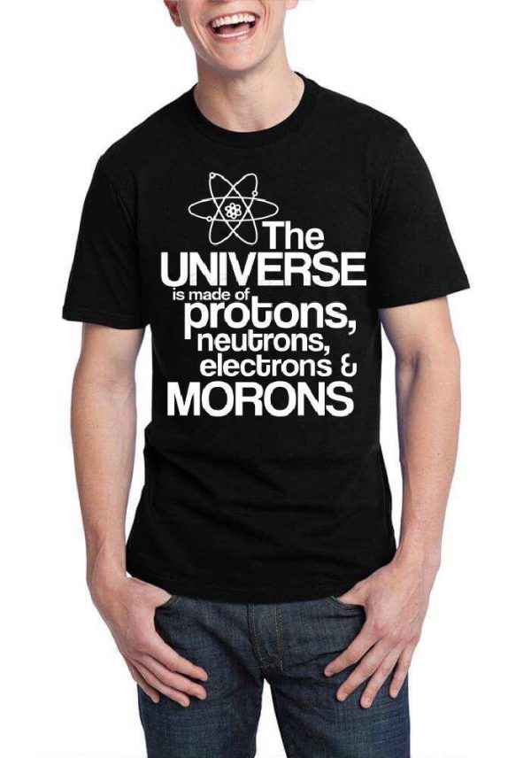 The Universe Is Made OF Protons Black Half Sleeve T-Shirt