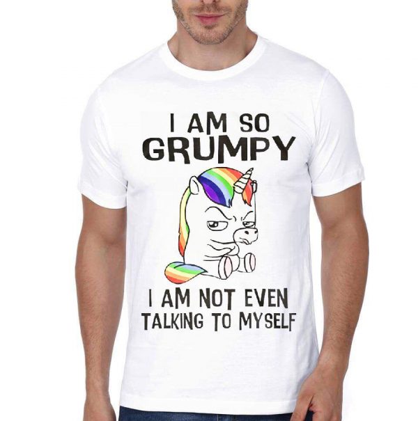 I Am So Grumpy White Half Sleeve T-Shirt