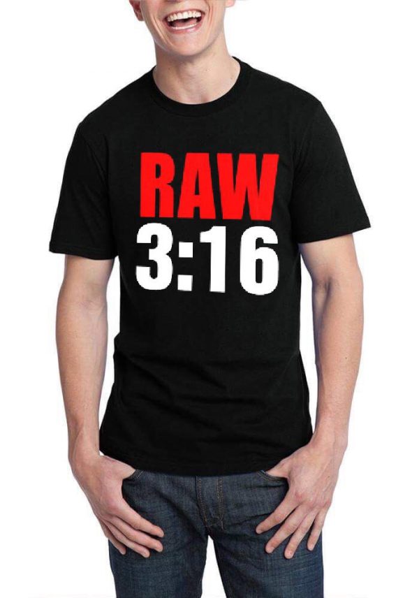 RAW 3:16 Stone Cold Black T-Shirt - Image 2