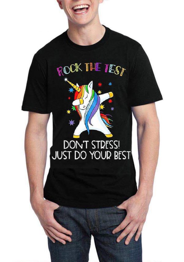 Rock The Test Black Half Sleeve T-Shirt