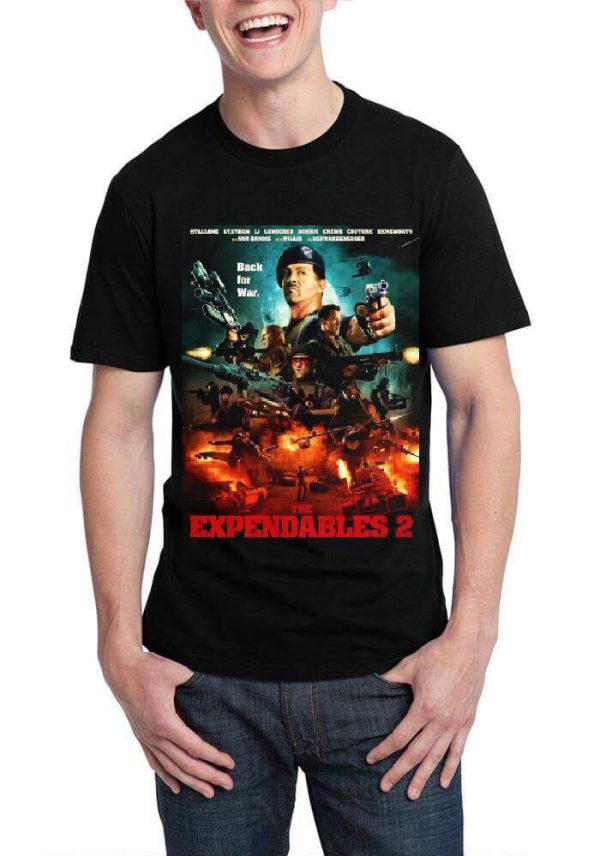 The Expendables 2 Half Sleeve Black T-Shirt