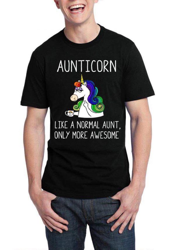 Unicorn Black Half Sleeve T-Shirt