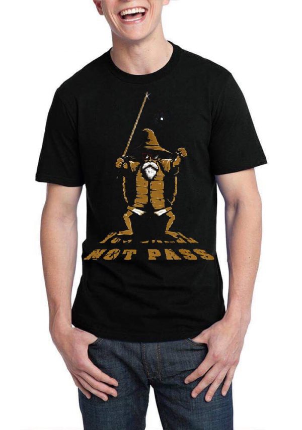 Not Pass Black Half Sleeve T-Shirt