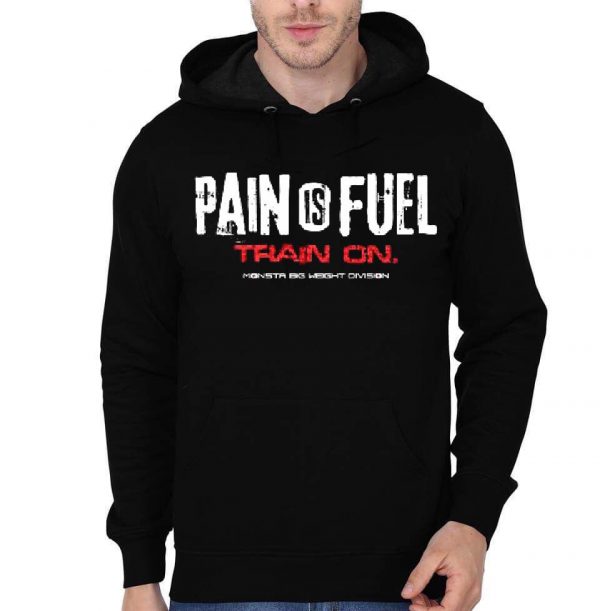 Pain Is Fuel Monsta Black Hoodie - Image 3