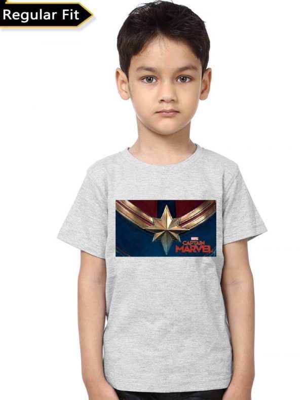 Captain Marvel Kids Grey T-Shirt