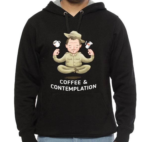 Coffee & Contemplation Black Hoodie