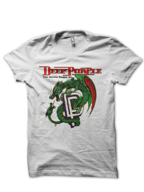 Deep Purple White Half Sleeve T-Shirt