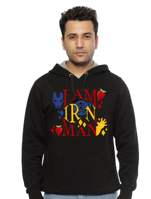 I Am Iron Man Black Hoodie