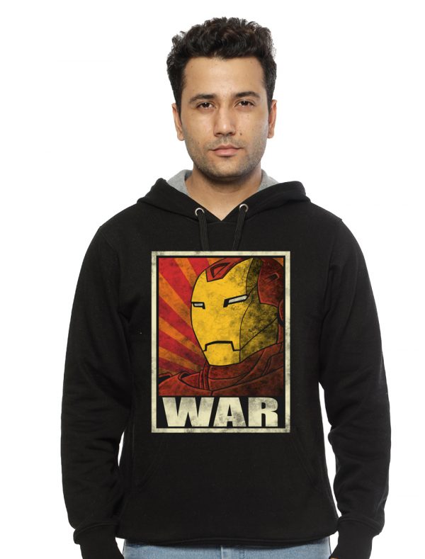 War Red Black Hoodie