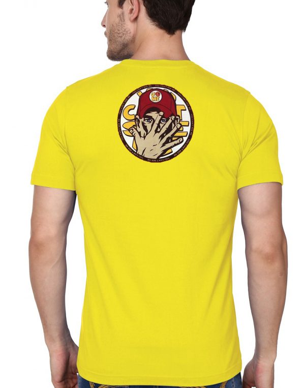 Never Give Up Half Sleeve Yellow T-Shirt - Image 2