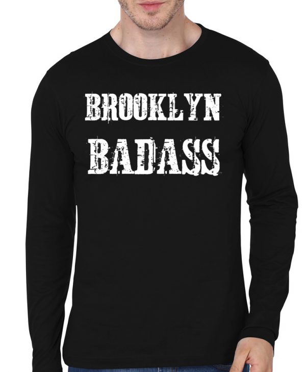 Brooklyn Badass Full Sleeve Black T-Shirt