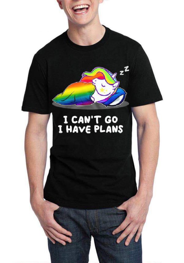 I Can't Go I Have Plans Black Half Sleeve T-Shirt