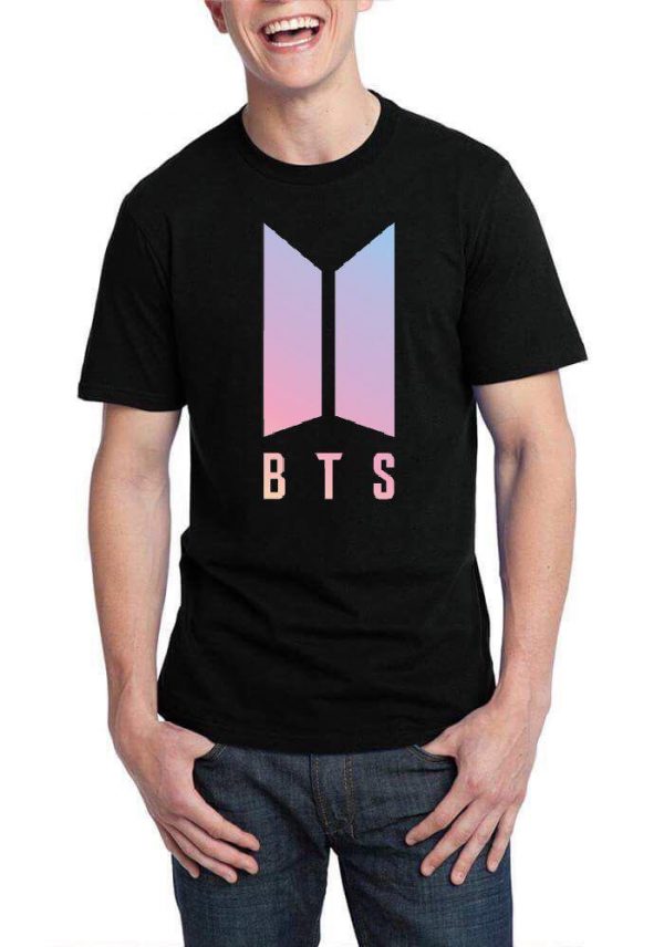 BTS Half Sleeve Black T-Shirt