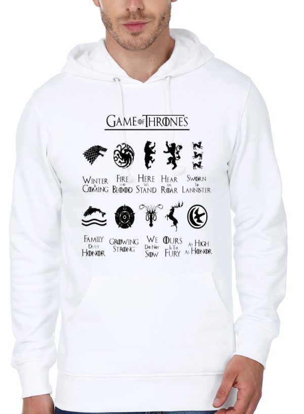 Game Of Thrones White Hoodie