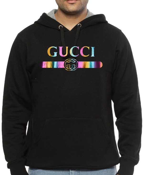 Gucci Rainbow Black Hoodie