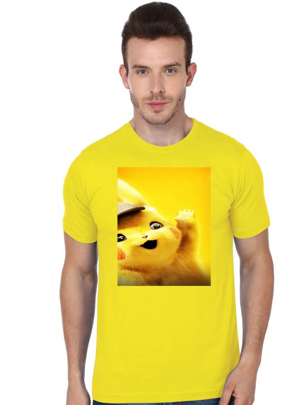 Pikachu Yellow Half Sleeve T-Shirt