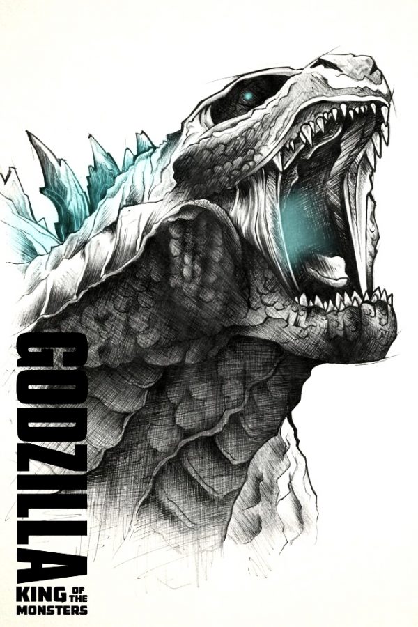 Godzilla White T-Shirt - Image 3