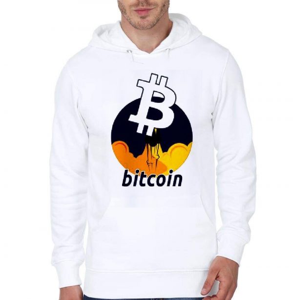 Bitcoin White Hoodie - Image 2