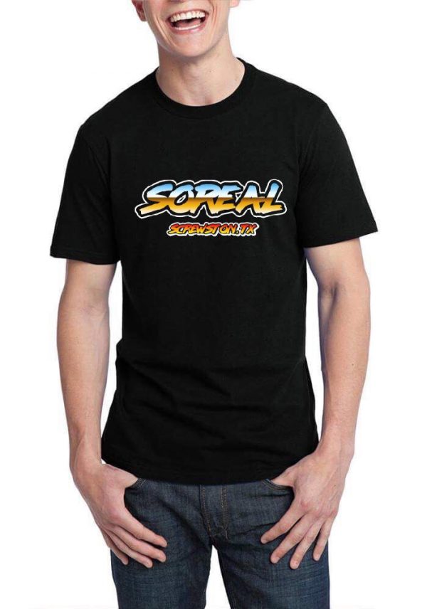 Soreal Screwston Tx Black T-Shirt