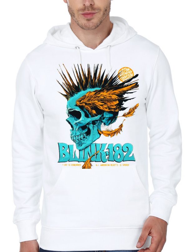 Blink 182 White Hoodie