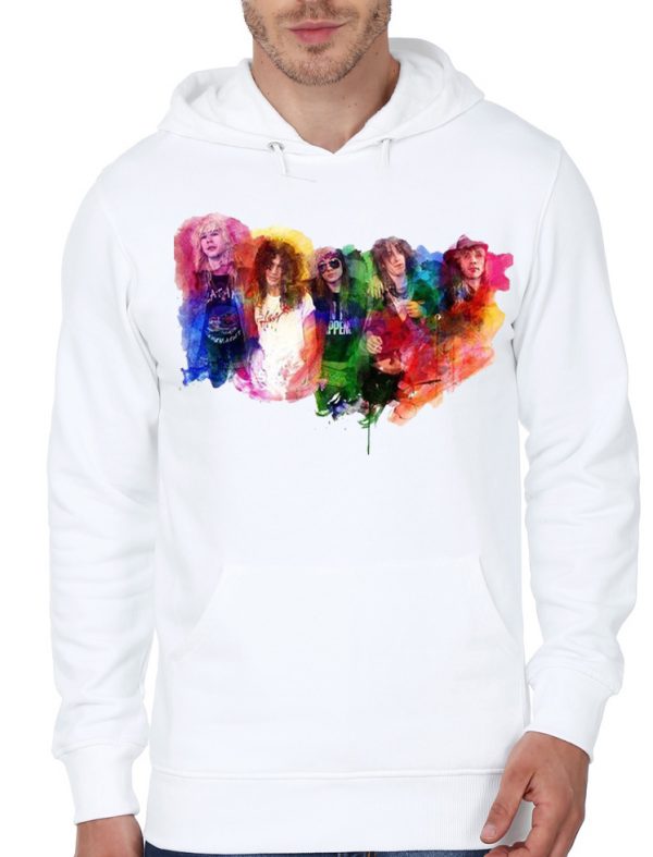 Guns And Roses White Hoodie