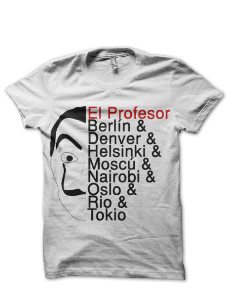 money heist t shirt white