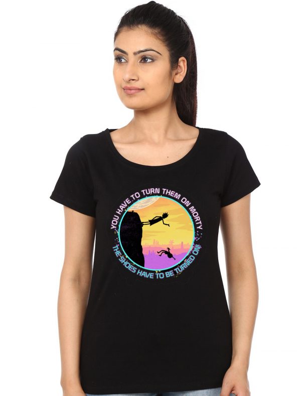 Rick And Morty Girls Black T-Shirt