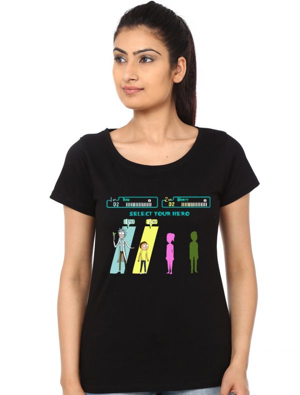 Rick And Morty Girls Black T-Shirt