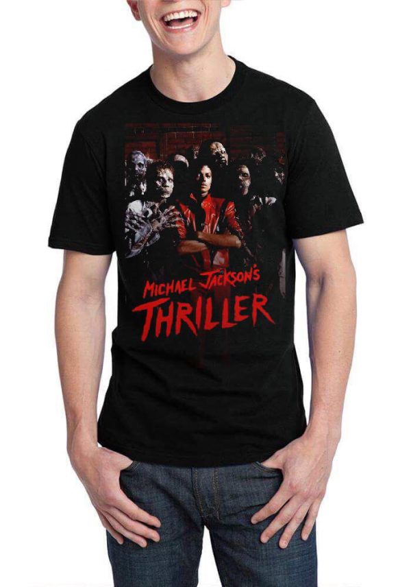 Michael Jackson Thriller Half Sleeve Black T-Shirt