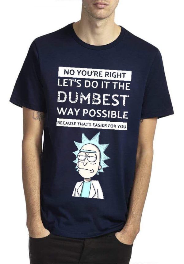 Rick And Morty Navy Blue Half Sleeve T-Shirt