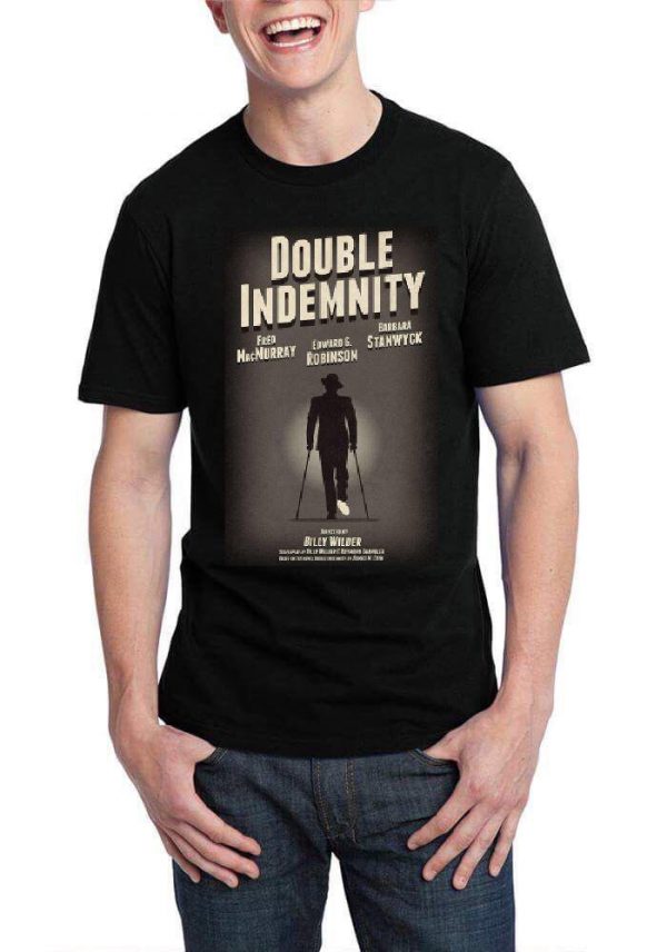 Double Indemnity Black Half Sleeve T-Shirt