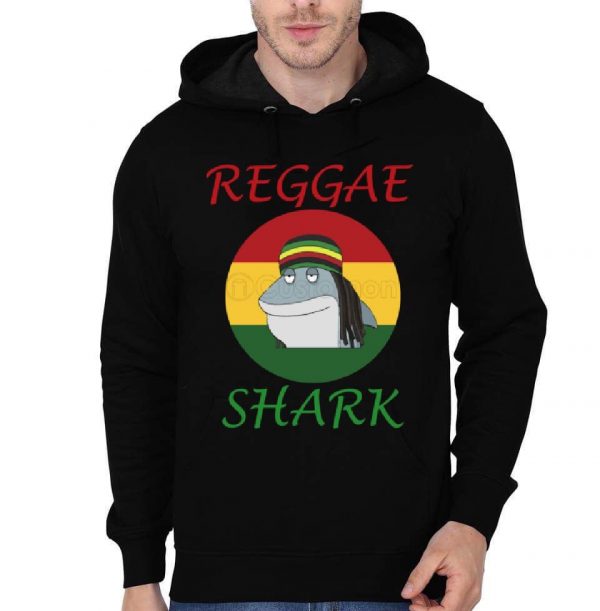 Reggae Shark Black Hoodie